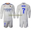 Original Trikotsatz Real Madrid Hazard 7 Heimtrikot 2021-22 Langarm Für Kinder